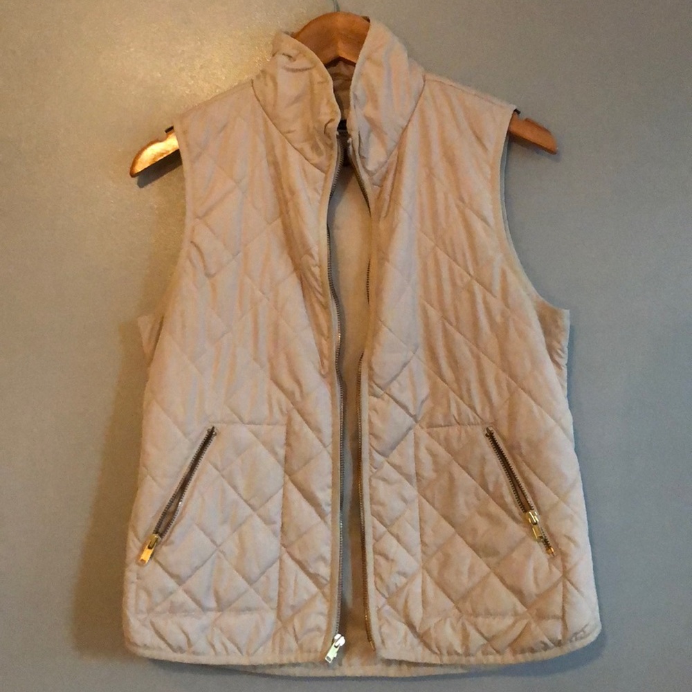 Cream Quilted Vest